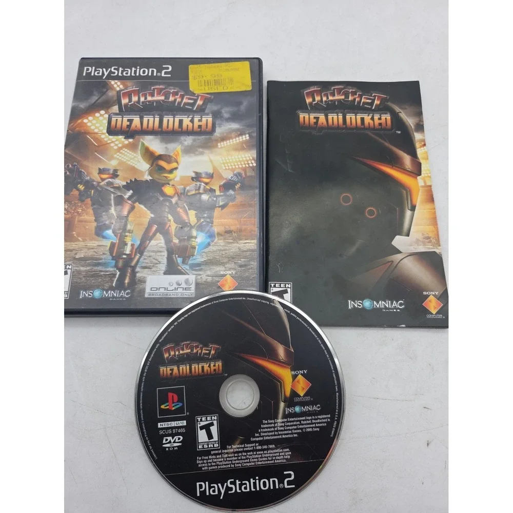PS2 Ratchet: Deadlocked - (Sony PlayStation 2) Black label CIB